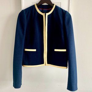 JOSEPH sacha textured black gold caban jacket